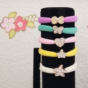 Hairbands with Rhinestones Designs  5 pcs New